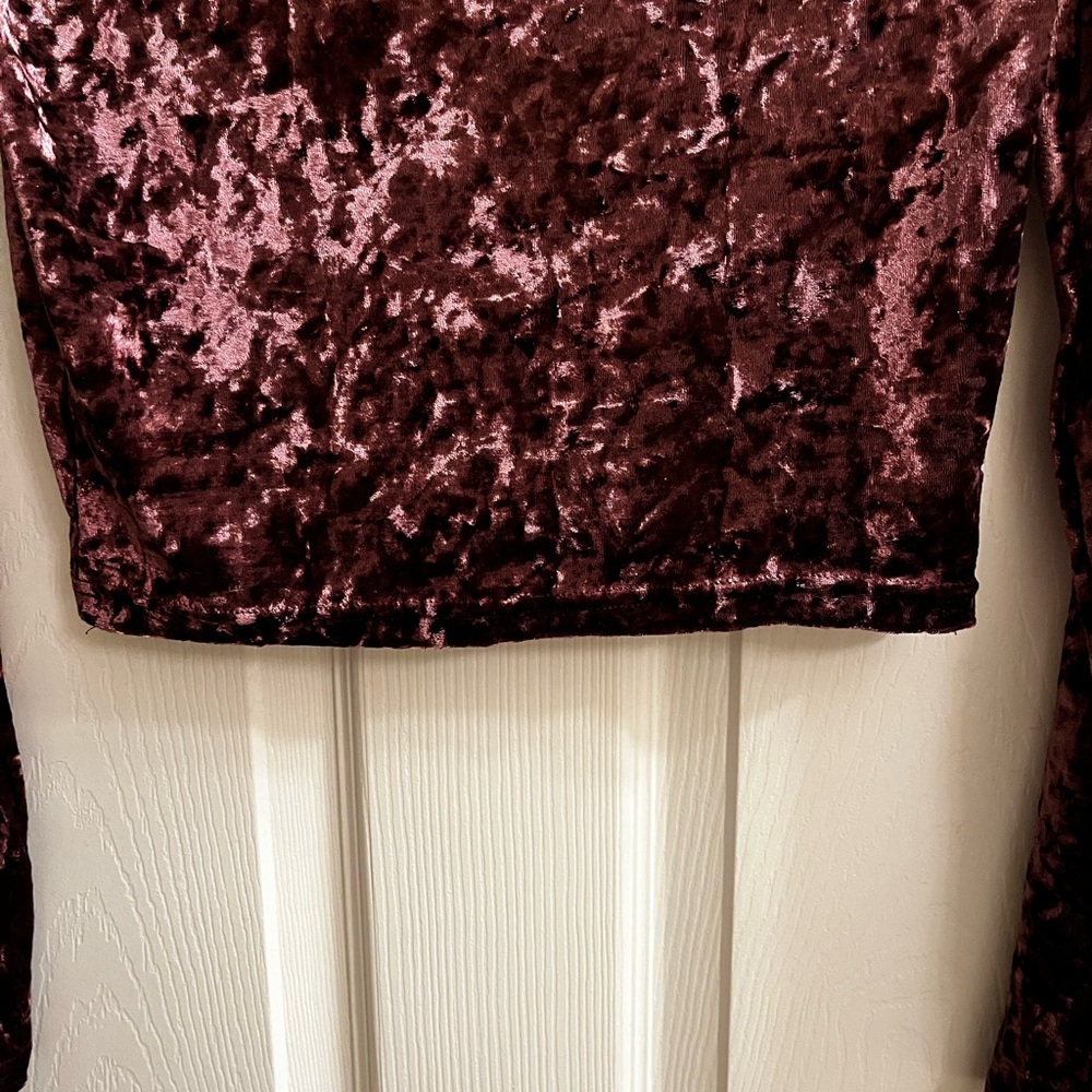 ABOUND~CRUSHED VELVET CROP TOP~SM - Picture 13 of 14